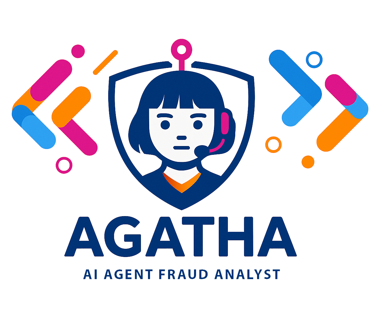 Agatha fraud call dashboard showing live transcript and actions